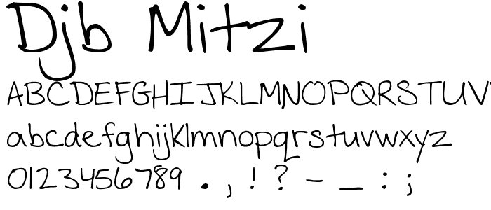 DJB MITZI font